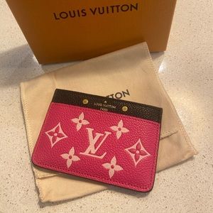 Louis Vuitton Noir Blanc Rose Card Holder